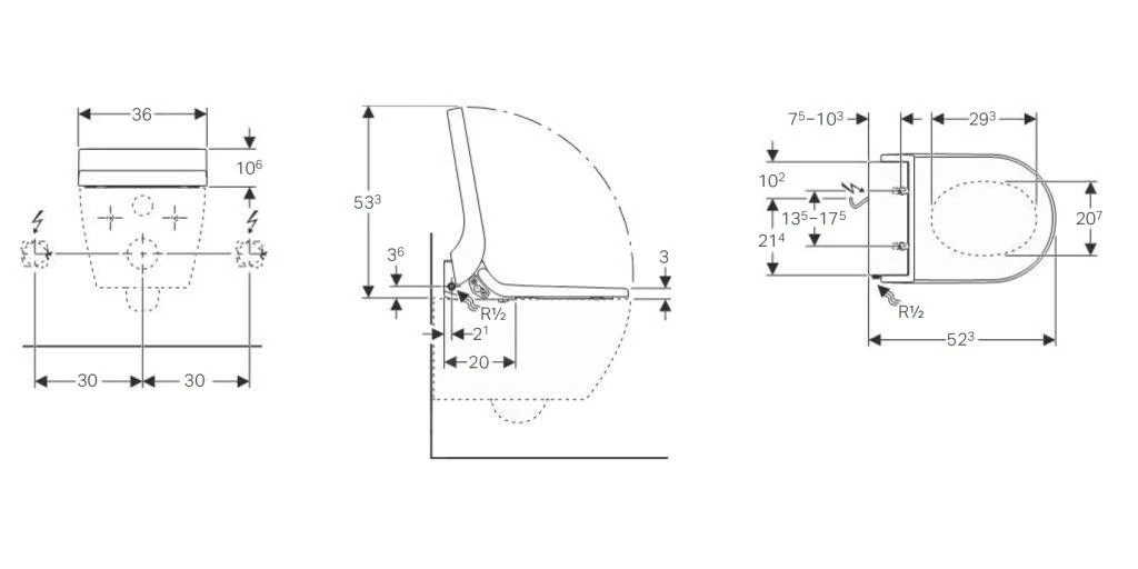 Geberit AquaClean - Asiento Para Bidé Tuma Comfort, SoftClosing, Vidrio/negro 146.272.SJ.1 4 Geberit AquaClean - Asiento Para Bidé Tuma Comfort, SoftClosing, Vidrio/negro 146.272.SJ.1 - Imagen 2