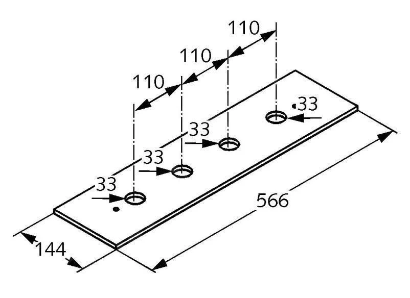 Kludi Accesorios - Placa Para Grifo De 4 Orificios Para Bañera, Cromo 1602105 4 Kludi Accesorios - Placa Para Grifo De 4 Orificios Para Bañera, Cromo 1602105 - Imagen 2