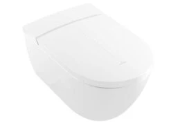 Villeroy & Boch ViClean - Inodoro Suspendido Con Asiento De Bidé, DirectFlush, Con CeramicPlus, Blanco Alpino V0E100R1