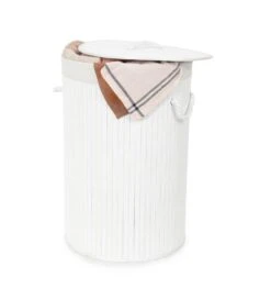 Compactor Free - Cesta De Ropa Sucia 400x600 Mm, Bambú/blanco RAN9107 -Baño Suministros Tienda 6a206b3a091d80a23946d825