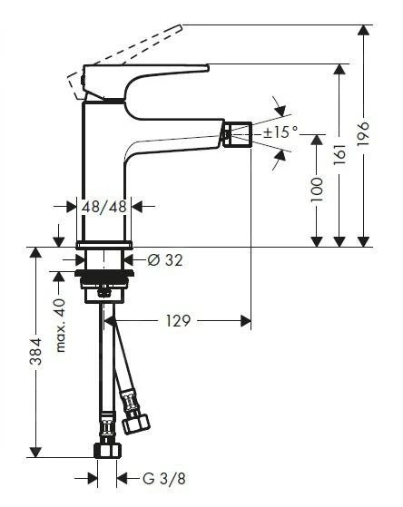 Hansgrohe Metropol - Grifo Monomando De Bidé Con Conjunto De Desagüe Push-Open, Cromo 74520000 4 Hansgrohe Metropol - Grifo Monomando De Bidé Con Conjunto De Desagüe Push-Open, Cromo 74520000 - Imagen 2