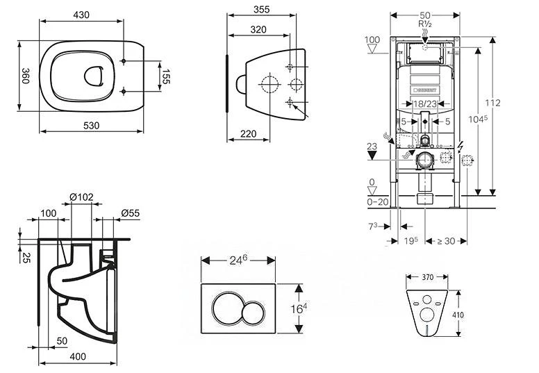 Geberit Duofix - Módulo Para Inodoro Suspendido Con Pulsador Sigma01, Cromo Mate + Ideal Standard Tesi - WC Y Asiento 111.300.00.5 NF3 4 Geberit Duofix - Módulo Para Inodoro Suspendido Con Pulsador Sigma01, Cromo Mate + Ideal Standard Tesi - WC Y Asiento 111.300.00.5 NF3 - Imagen 2
