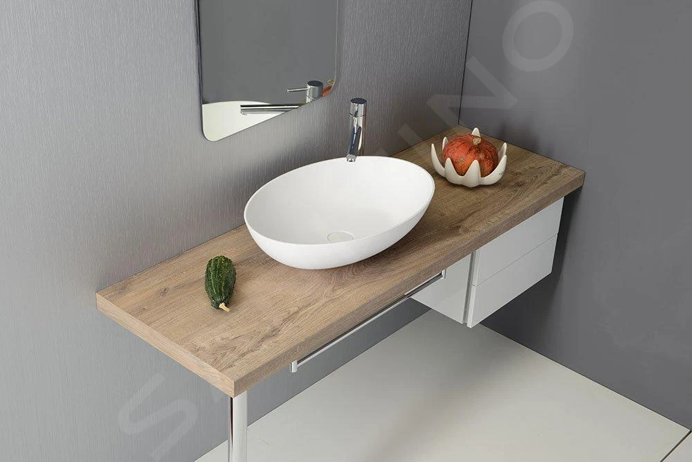 Sapho Thin - Lavabo Sobre Encimera 600x400x145 Mm, Blanco Mate WN893 9 Sapho Thin - Lavabo Sobre Encimera 600x400x145 Mm, Blanco Mate WN893 - Imagen 7
