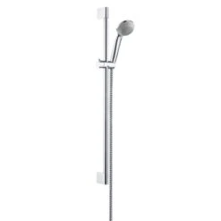 Hansgrohe Crometta 85 - Conjunto De Ducha Green 1jet/barra De Pared Unica'Crometta 0,65 M, Cromo 27652000