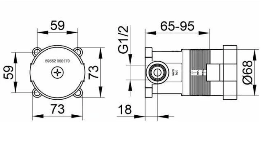 Keuco Accesorios - Cuerpo De Montaje Empotrado DN15 59552000170 4 Keuco Accesorios - Cuerpo De Montaje Empotrado DN15 59552000170 - Imagen 2