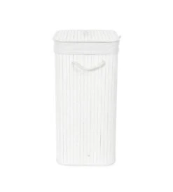 Compactor Free - Cesta De Ropa Sucia 450x350x600 Mm, Bambú/blanco RAN9108 -Baño Suministros Tienda 7d5d5cfbbe260693933376a1
