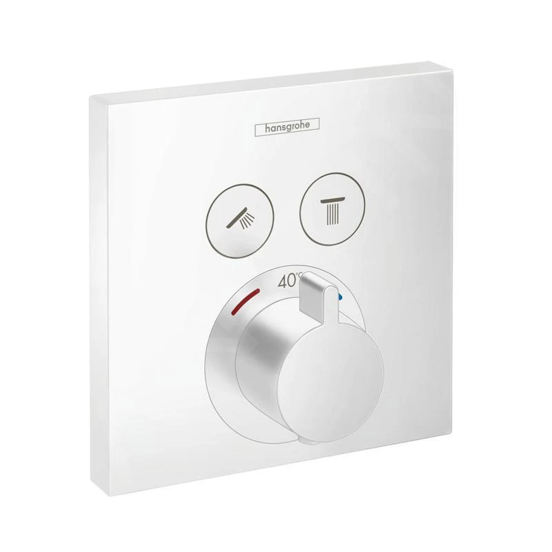 Hansgrohe Shower Select - Grifo Termostático Empotrado Para 2 Aparatos, Blanco Mate 15763700 3 Hansgrohe Shower Select - Grifo Termostático Empotrado Para 2 Aparatos, Blanco Mate 15763700