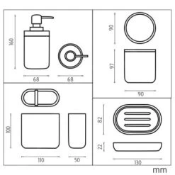 Nimco Kora - Juego De Accesorios De Baño 4 V 1, Beige Arena/bambú KO 24000SET-86 -Baño Suministros Tienda 7debb859cd58efc284d776ed