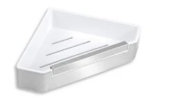 Novaservis Titania Yacore - Estante De Ducha Con Limpiacristales, Blanco/acero Inoxidable 65578,4