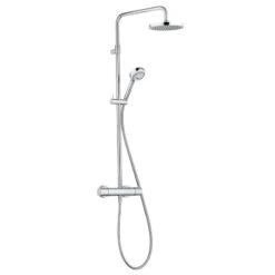 Kludi Logo - Conjunto De Ducha Dual Shower System Con Termostato, 200 Mm, Cromo 6809205-00