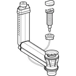 Geberit Accesorios - Conexión Clou, Para Rebosadero Oculto De Lavabo, Con Control De Cable Y Mango Giratorio 152.019.00.1 -Baño Suministros Tienda 8771fe3160ec7da8f3ae216b