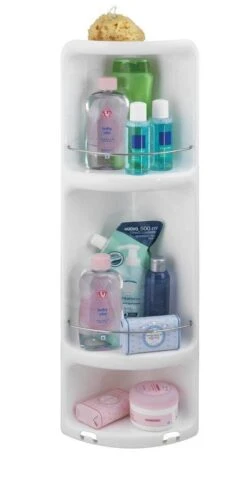 Sapho Accesorios De Baño Gedy - Estante De Esquina Para Ducha Caesar 226x710x160 Mm, Blanco 7081 -Baño Suministros Tienda 8a53e8a8c897ef6848eaa820