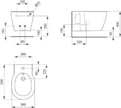 Ideal Standard Connect - Bidé Suspendido 360x540x300 Mm, Con Ideal Plus, Blanco E7126MA 5 Ideal Standard Connect - Bidé Suspendido 360x540x300 Mm, Con Ideal Plus, Blanco E7126MA -Baño Suministros Tienda 8a952dec3164fbc7109a58d0