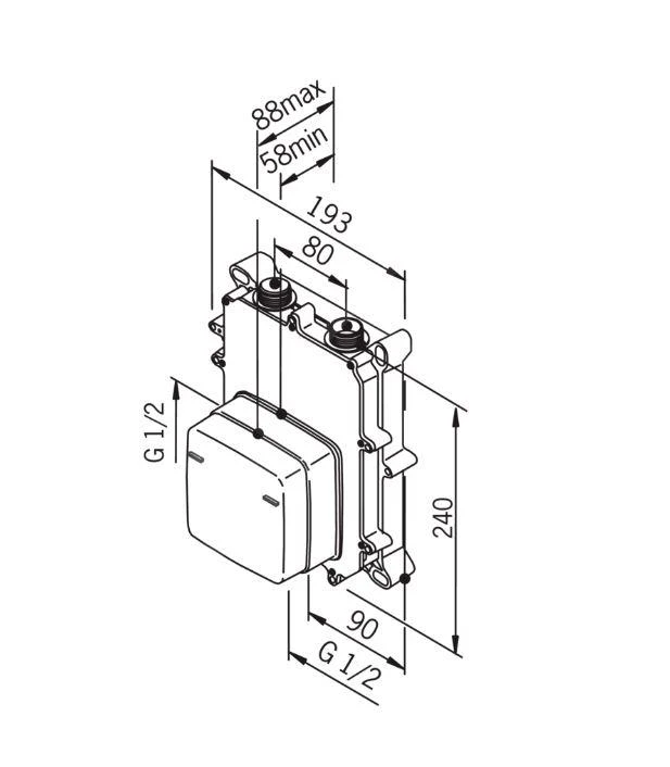 Hansa Electra - Cuerpo De Montaje Empotrado Para Sensor Electrónico 09450170 5 Hansa Electra - Cuerpo De Montaje Empotrado Para Sensor Electrónico 09450170 - Imagen 3
