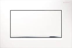 Geberit Sigma30 - Pulsador Para WC Sigma30, Descarga De Inicio/Parada, Blanco/cromo 115.893.KJ.1
