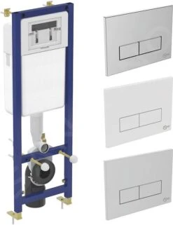 Ideal Standard Pulsadores De Descarga - Pulsador De Descarga Ideal System Mecánico, Cromo Satinado W3708AD -Baño Suministros Tienda 8cf4b423892333b47cf5771c