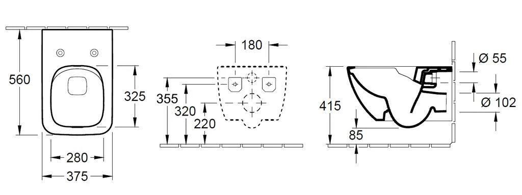 Villeroy & Boch Venticello - Inodoro Suspendido Con Asiento SoftClosing, DirectFlush, CeramicPlus, Blanco Alpino 4611RSR1 4 Villeroy & Boch Venticello - Inodoro Suspendido Con Asiento SoftClosing, DirectFlush, CeramicPlus, Blanco Alpino 4611RSR1 - Imagen 2