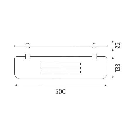 Nimco Nava - Estante IXI, Longitud 500 Mm, Plexiglás Negro NA X350 4 Nimco Nava - Estante IXI, Longitud 500 Mm, Plexiglás Negro NA X350 - Imagen 2