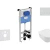 Ideal Standard ProSys - Conjunto De Módulo De Instalación En Pared, Taza Y Asiento Architectura, Pulsador Oleas M1, DirectFlush, SoftClose, CeramicPlus, Blanco ProSys120M SP46 -Baño Suministros Tienda 9572ad739c507295b821a644