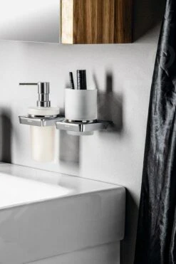 Sapho Zen - Dispensador De Jabón Con Soporte, Vidrio Opalino/cromo 161010 -Baño Suministros Tienda 97f22aeb14f1572f0690e2af