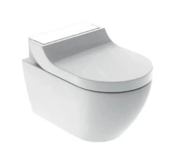 Geberit AquaClean - Bidé Electrónico Tuma Comfort Con Cerámica, Rimfree, SoftClosing, Vidrio Blanco 146.292.SI.1