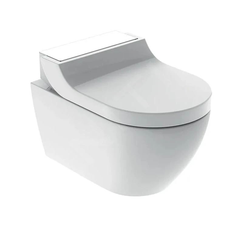 Geberit AquaClean - Bidé Electrónico Tuma Comfort Con Cerámica, Rimfree, SoftClosing, Vidrio Blanco 146.292.SI.1