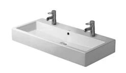 Duravit Vero - Lavabo Doble De Mueble 1000x470 Mm, Con 2 Orificios Para Grifería, Blanco Alpino 0454100026
