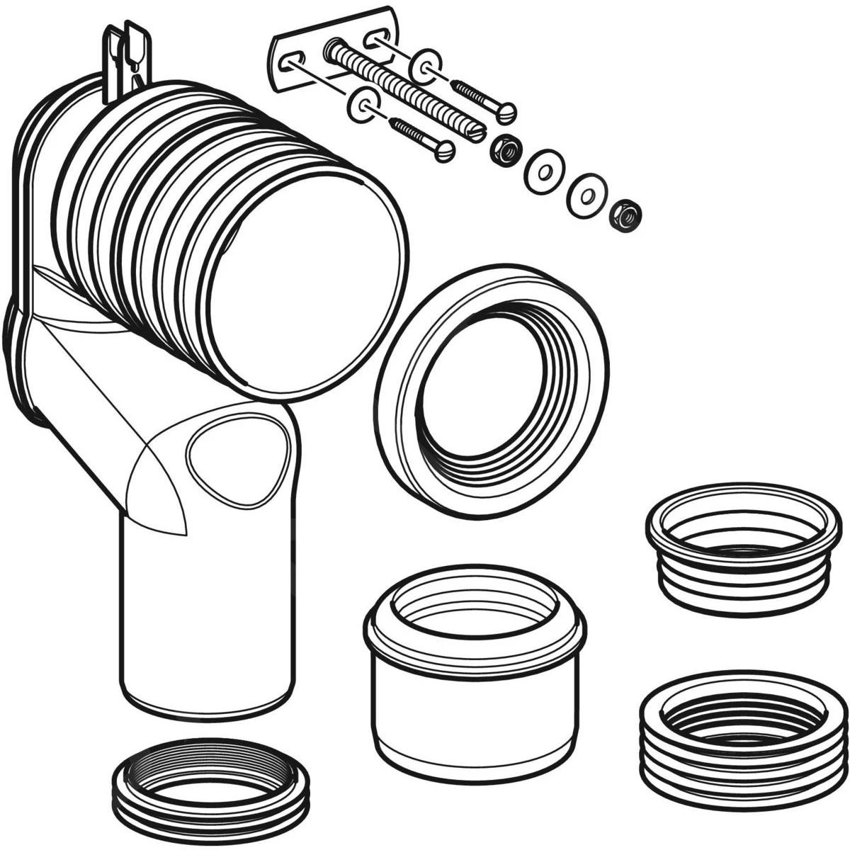 Geberit Accesorios - Kit De Codo P De Conexión Para Inodoro De Pie 131.081.11.1 5 Geberit Accesorios - Kit De Codo P De Conexión Para Inodoro De Pie 131.081.11.1 - Imagen 3