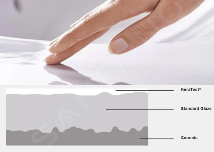 Geberit MyDay - Lavabo, 800x480 Mm, Con KeraTect, Blanco 125480600 8 Geberit MyDay - Lavabo, 800x480 Mm, Con KeraTect, Blanco 125480600 - Imagen 6