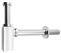 Aqualine Sifones - Sifón De Lavabo Cuadrado 5/4, Cromo CV1004