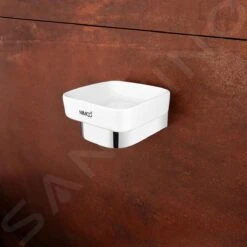 Nimco Nikau - Jabonera Con Soporte, Cerámica Blanca/cromo NK 30059K-26 -Baño Suministros Tienda a6a45b35ef5937c909461f08