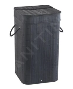 Sapho Accesorios De Baño Gedy - Cesta Para Ropa Sucia Tatami 355x630x355 Mm, Negra TA3814