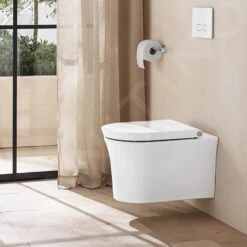 Duravit White Tulip - Inodoro Suspendido HygieneFlush, Rimless, HygieneGlaze, Blanco 2576092000 -Baño Suministros Tienda abfa736401b55db7794eb5c0