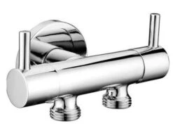 Sapho Accesorios - Válvula Doble Para Conexión De Ducha De Bidé Y WC, Cromo 1209-04-B