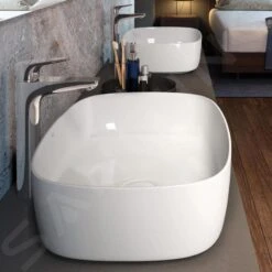 Roca Inspira - Lavabo Sobre Encimera 500x370 Mm, Blanco A327500000 -Baño Suministros Tienda b89295122d0d7865fcf2a134