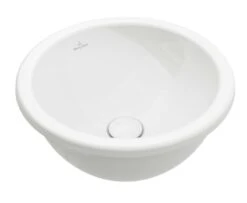Villeroy & Boch Loop&Friends - Lavabo Encastrado, Diámetro 390 Mm, Sin Rebosadero, CeramicPlus, Blanco Alpino 4A5901R1