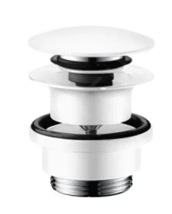 Hansgrohe Juegos De Desagüe - Conjunto De Desagüe Push-Open Para Grifería De Lavabo Y Bidé, Blanco Mate 50100700