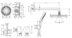 Hansgrohe Raindance S - Conjunto De Ducha 240, Con Termostato ShowerSelect S Empotrado, Negro Mate 27959670 -Baño Suministros Tienda be87128b68b66e97defe0261