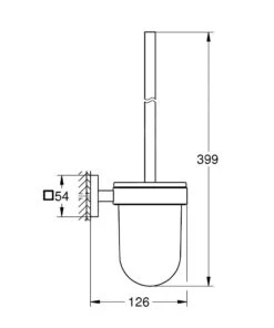 Grohe QuickFix Start Cube - Escobilla De WC De Pared, Con Soporte, Cristal/cromo 40977000 -Baño Suministros Tienda c0a209a5dc385fd6af96920b
