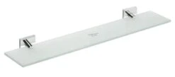Sapho X-SQUARE - Estante, Longitud 600 Mm, Vidrio Opalino/cromo XQ603