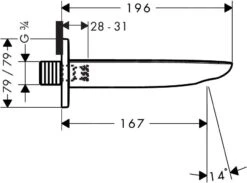 Hansgrohe PuraVida - Caño De Bañera, Cromo 15412000 -Baño Suministros Tienda c493a109695b82a0c5eb9431