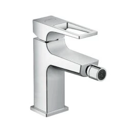 Hansgrohe Metropol - Grifo Monomando De Bidé Con Conjunto De Desagüe Push-Open, Cromo 74520000