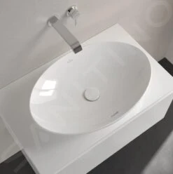 Villeroy & Boch Loop&Friends - Lavabo Sobre Encimera, 620x420 Mm, Con Rebosadero, CeramicPlus, Stone White 4A4800RW -Baño Suministros Tienda cc5d93e1793fbee0888533d2