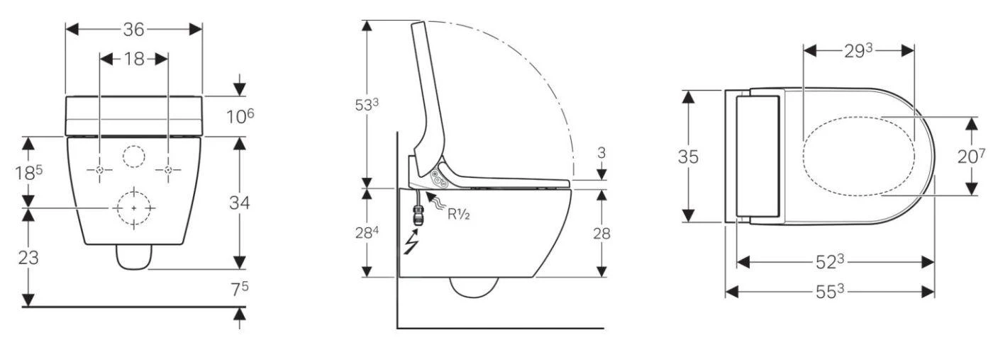 Geberit AquaClean - Bidé Electrónico Tuma Comfort Con Cerámica, Rimfree, SoftClosing, Vidrio Blanco 146.292.SI.1 4 Geberit AquaClean - Bidé Electrónico Tuma Comfort Con Cerámica, Rimfree, SoftClosing, Vidrio Blanco 146.292.SI.1 - Imagen 2