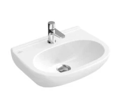 Villeroy & Boch O.novo - Lavamanos Compact 500x400 Mm, Sin Rebosadero, Orificio Para El Grifo, CeramicPlus, Blanco Alpino 536051R1