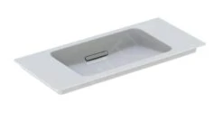 Geberit ONE - Lavabo De Mueble 900x400x130 Mm, Rebosadero Oculto, Sin Orificio Para Grifo, Desagüe Horizontal, KeraTect, Blanco 500.395.01.1