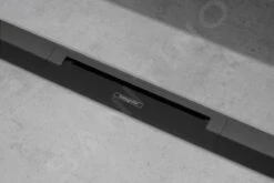 Hansgrohe RainDrain Flex - Canaleta De Ducha Lineal Con Rejilla De Acero Inoxidable 700, Independiente, Acortable, Negro Mate 56043670 -Baño Suministros Tienda d15701de994f5aab4f40c917