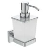 Ideal Standard IOM Square - Dispensador De Jabón Con Soporte, Cristal Opaco/cromo E2252AA -Baño Suministros Tienda d6744386d36b5e0c7cedd4a3