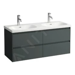 Laufen Lua - Lavabo Doble De Mueble 46x120 Cm, Con Rebosadero, 2 Orificios Para Grifo, LCC, Blanco H8140814001041 -Baño Suministros Tienda dbbb1b0d9e4428596fe0e174