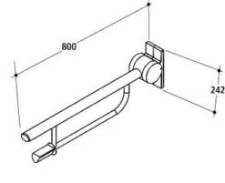 Ideal Standard Contour 21 - Agarradero Plegable, Acero Inoxidable S6360MY -Baño Suministros Tienda dbe5e4dd49a6f9ceed4a991f